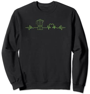 Moka Express Cafetière expresso amour battement de cœur Sweatshirt