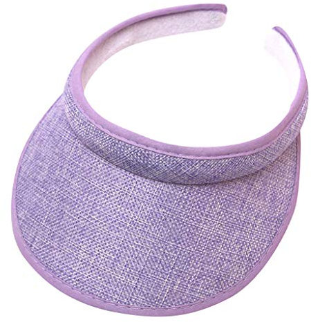 Unisex Visor Schirmmütze Sonnenvisor Sonnenschutz Sonnenhut Strandvisor Herren Damenvisor Baseball Kappe Visor Cap Baseball Golf Cap Sonnenblenden Sommerhut mit großer Krempe (Lila, One Size)
