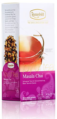 Ronnefeldt Masala Chai 'Joy of Tea' - Schwarzer Tee mit Gewürzmischung, 15 Teebeutel, 64.5 g, Menge:6 Stück