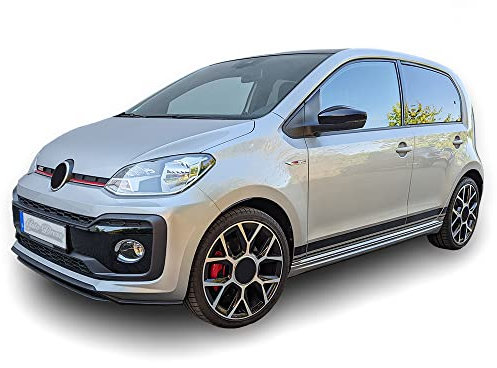 Auto-Dress Seitenstreifen Aufkleber Set/Dekor passend für VW UP GTI - Motiv: Original (194 Steel)