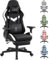 Dowinx Chaise Gaming, Fauteuil Gamer, Chaise de Bureau avec Support Lombaire Massant, Ergonomique, Tissu Respirant, Dossier Haut, Chaise pivotante réglable avec Repose-Pieds (Noir)