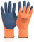 DS Safety Arbeitshandschuhe Herren und Damen - Wasserdichte Gartenhandschuhe mit Schaumlatex und Gummibeschichtung Handschuhe (1 Paar-Orange) Größe 8/M