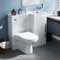 Nes Home Debra White L-Shape RH Small 900mm Vanity Unit Sink Toilet Bathroom - Flat Pack