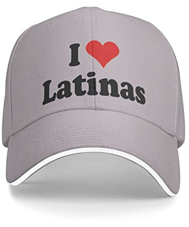 Hut I Heart Latinas I Love Latinas Baseballmütze Herren Cowboyhut Damen-Truckerhut Golf-Dad-Cap Angelhut Schwarz