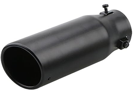 ihreesy Auspuffblende Rund Endrohr, Edelstahl Auto Auspuffendrohr Schalldämpfer Endrohr Universal Modifikation Auspuff Schalldämpfer Auspuff Blende Sportauspuff Endrohrblende Auspuffendrohr,Schwarz