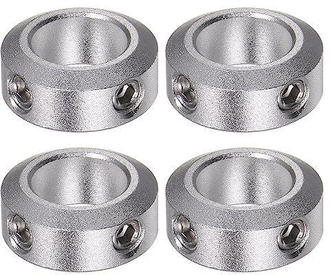 QUARKZMAN 4pcs Bague de Réglage Bague Arrêt d'axe Butée Arbre Collier 12mm Alésage Aluminium Alliage 20mm OD, 8mm Largeur pour Roue Brouette Pont Boîte Vitesses CNC