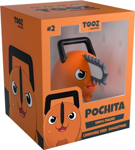 Youtooz Angry Pochita Vinyl Figure 2.6, Official Licensed Angry Pochita Collectible from The Popular Manga and Anime Chainsaw Man Collection, Orange