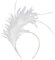 20er Jahre Stirnband Feder Haarreif Haarband Fascinator Feather Headband Kopfbedeckung für Karneval Vinatge Party Cosplay Halloween (3 colors) (Weiß)