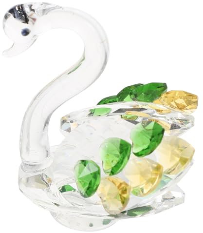 VINTORKY Kristallschwan-briefbeschwerer Auto-armaturenbrett-Dekoration Autoschmuck Kristallfigur Kristallschmuck Kristalldekorationen Kunstkeramik Auto- Haushalt Büro Innere