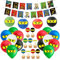 Luftballons Geburtstag, Papierlaternen Aufkleber, Partydekorationen mit Happy Birthday Banner, Kuchendekoration, Party Deko Set, fur Theme Party Supplies