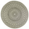 Knutzen Wohnen Palma In- & Outdoor Teppich Rund wetterfest Ø 160 cm Creme - Boho Teppich - Mandala Teppich - dekoratives Element für den Innen- oder Außenbereich