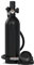 AXADD Tauchausrüstung, 1L Notfall-Ersatztauch-Atemschutzmasken-Set, Sauerstoffflasche, Einfach Und Tragbar (Color : Noir, Size : 1L)