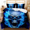 Rodths Bettwäsche 135x200 Gothic Totenkopf Skelett Knochen Bettbezug 135 x 200 2er Set, Weiche Microfaser Sommerbettwäsche mit ReißVerschluss, 1 Kissenbezug 80x80 cm, Bügelfreie Weich Bettdeckenbezug