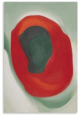 Georgia Okeeffe Druck Gemälde Aligator Birne in roter Schale, gemalt ca. 1923, Leinwand, Wandkunst, Poster, dekorativ, modern, Heimdruck, Kunstwerke, Poster, 50 x 75 cm
