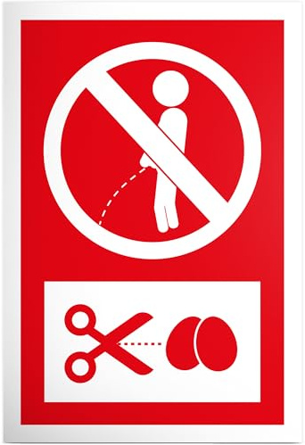 DankeDir! Pinkeln verboten - Schild Kunststoff 20 x 30 cm - Türschild lustig hier nicht Urinieren - Wildpinkeln nicht erlaubt - Verbot Wildpinkler Garten Pissen Gartenschild Wiese