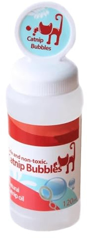 Zwpontia Katzenminze Blasen für Indoor Katzen | Interaktive Seifenblasen Indoor Outdoor Katzenminze Duft | Katzenminze Seifenblasen Katzenminze Geschmack Große Kapazität, für Wohnzimmer Zuhause