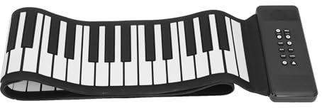 Roll-Piano, Tragbares, Zusammenklappbares Hand-Roll-Piano mit 88 Tasten und 128 Tönen und Rhythmen für Anfänger