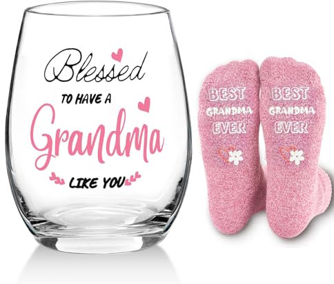 Bicchiere da gin personalizzato per donne colleghe che lasciano regali per lei (Best Grandma Ever)