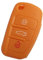 XEBRAD Silicone Car Key Cover Fold Flip Remote Keychain Case Fob, for Audi, a1 a3 a4 a5 a6 a7 a8 r8 Tt s5 s6 s7 s8 Sq5 q5 q7 Rs5 car key shell(Orange)