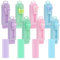 X-BLTU 12 Stück Kawaii Einziehbare Radiergummi Set, 8 Push Pull Radiergummi Kinder mit Schiebehülle und 4 Austauschbare Radierer, Für Schulen Und Büros, Kinder Als Give Aways Kindergeburtstag