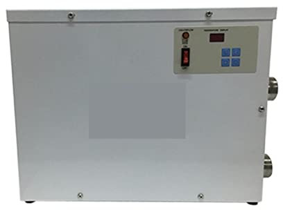 LANGNISHI Calentador de Piscina 5.5-1 8kw Termostato de Calentador de Agua Digital eléctrico for calefacción de baño de Piscina Pantalla Digital Auxiliar Calentador eléctrico Rápido y Eficiente(18KW)
