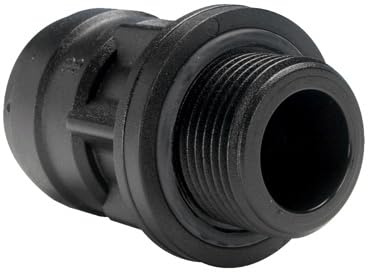 John Guest 22mm Pushfit x 3/4 BSP Male Straight Adaptor, Acetal Copolymer