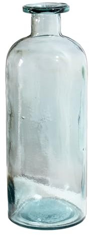 Recycled Glass Bottle Vase 1.5L Tall Aqua Flower Bud Stem Home Natural Living Decor