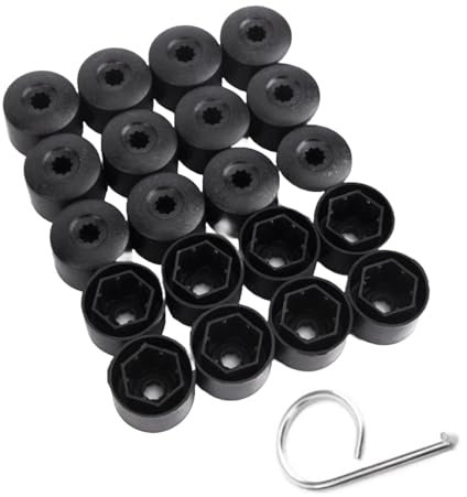 20x Radschrauben Kappen 17mm Abdeckungen Kompatibel Mit VW Golf Beetle Passat Felgenmutter Radbolzen Radmutter Abdeckkappe Reifenkopf Nabenschraube 1K0601173