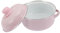 Garneck Riess - Pentola smaltata, 24 cm, con coperchio, di alta qualità, per zuppe e stufati, ideale per tutti i piani cottura, capacità 1 l, durevole ed elegante