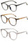 3 Pack Blaufilter Brille Damen, Blaues Licht Blockieren Brillen, Runde Rahmen Anti Blaues Licht Brillen für Damen und Herren, Rund Anti Blaulicht PC Gaming Brillen Modebrille, Anti Blendung