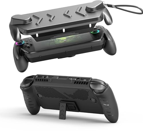 TPU + ABS Skin Case Ergonomic Handle Grip Cover for Rog Xbox Ally X Gaming Console, Protective Case Cooling Shell Stand Holder with Stand &Lanyard for Xbox Ally X Accessories