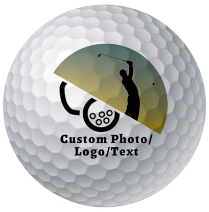 Golfball Personalisiert mit Foto/Logo/Text Personalisierte Golfbälle Zweischichtige Golf Bälle Golf Übungsbälle Golf Geschenke für Golfer Männer