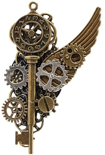 Voyoo Broche gothique pour femme - Alliage rétro steampunk - Broche décorative en acier inoxydable pour garçons et filles