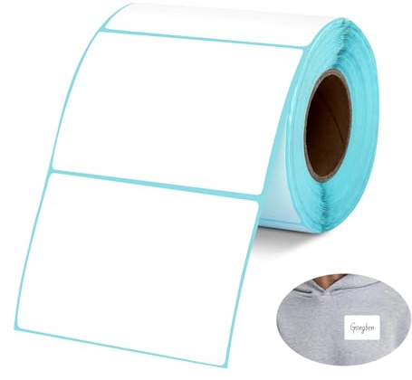 Namensschilder für Kleidung 92x56mm, 500 Stück Selbstklebend Namensaufkleber Blanko, Namensetiketten Handbeschriftbar Weiße Aufkleber für Büro Schule Zuhause