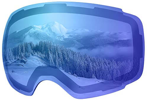 OutdoorMaster Ski Goggles PRO Replacement Lens -(VLT 38% Blue Lens with Free Carrying Pouch)