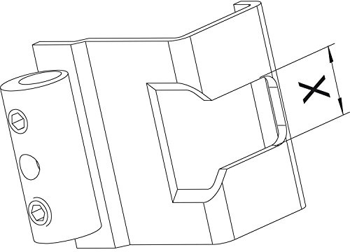 Zusatzverriegelung FL 190 ZV/F X =8,3 mm, Aluminium silber eloxiert, 1 Stück | Zubehör Beschläge für Fensterbeschläge Schiebefenster Schiebetürbeschlag