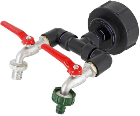 REKUBIK IBC Adapter S100x8-2-Fach 3/4 Kugelhahn + Gardena kompatibel
