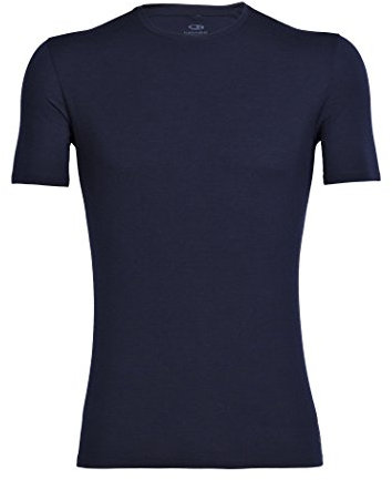 Icebreaker Herren Anatomica Crewe T-Shirt - Funktionsshirt Herren - Merinowolle Unterwäsche - Mitternachtsmarine, XXL