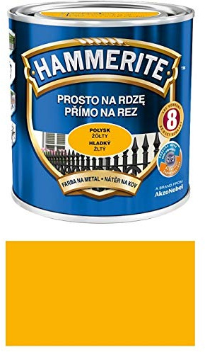 Hammerite Metallschutz-lack Lack Rostschutz 2,5 l Glänzend (Glänzend Gelb)