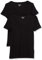 Amazon Essentials Camiseta de Cuello en Pico de Manga Corta y Ajuste Entallado Mujer, Pack de 2, Negro, L