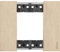 Bticino KA4802ZW Placca per Punto Luce, Serie Living Now, in Zama, Design Innovativo con Spazio Aumentato per le Funzioni, 2 Moduli, Finitura Color Oro