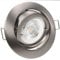 trendlights24 Premio-C LED Einbaustrahler 230V Edelstahl rund 3-Stufen dimmbar extra flach 35mm, 3er Set Neutralweiß 5W Spots, Deckenspots schwenkbar