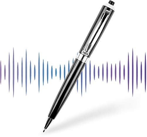 DISTANCEE 16GB Digital Voice Recorder Pen with Voice Activated Recording and MP3 Player, USB Rechargeable Dictaphone, HD Audio Recorder Dictaphone for Meetings Interviews and Lectures(Black)