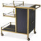 Casa Padrino Luxus Servierwagen Messingfarben/Schwarz 94,5 x 54 x H. 83,5 cm - Hotel Restaurant Gastronomie Trolley - Luxus Accessoires