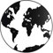 Pt' Weltkarte aus Metall mit Magneten World Map