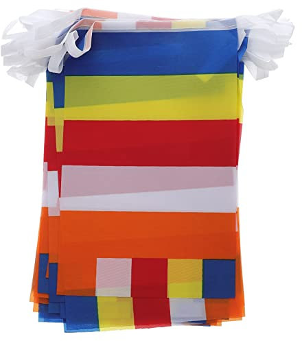 NUOBESTY Prayer Flag Buddhist Banner: Traditional Himalayan Nepal Tranquil Lungta Prayer Flags for Tibet Temple Decoration