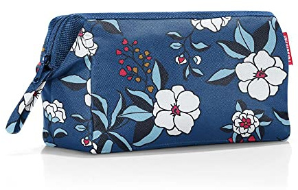 reisenthel travelcosmetic Garden Blue – Starke robuste und praktische Reisekosmetiktasche, Handschlaufe, wasserabweisendes Material