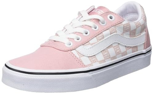 Vans Ward, Sneaker Donna, Logo Check Pink White, 37 EU