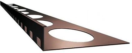 Renoplast® SZ10 Aluminium Treppenstufen-Profil für Harzböden | 200cm Braun | Treppenkantenprofil Treppenkante Treppenwinkel Winkelprofil Alu Stufenprofil Fliesenschiene Kombiwinkel