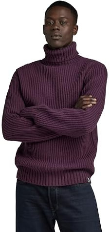 G-STAR Uomo Essential Turtle Knitted Sweater, Viola (lt maze D23732-D447-8880), M
